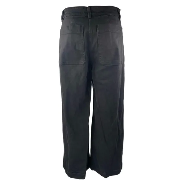 Everlane Women's Black High Rise Baggy Cropped Wide Leg Denim Jeans Pants Size 4 - Image 3