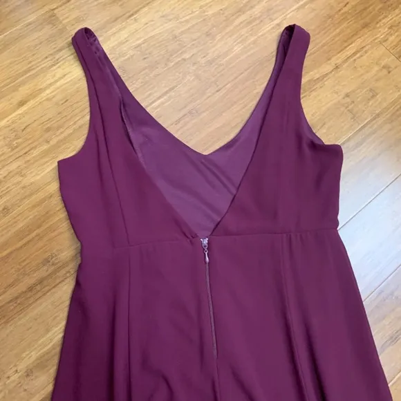 Show Me Your Mumu Jenn Maxi Dress Womens Medium‎ Merlot V-Neck Sleeveless Gown - Image 5