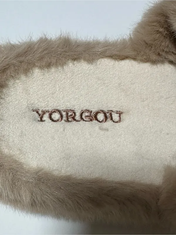 Cozy Faux Fur Slippers — Women’s Size 9.5 - 10 — Khaki/Taupe - Image 4