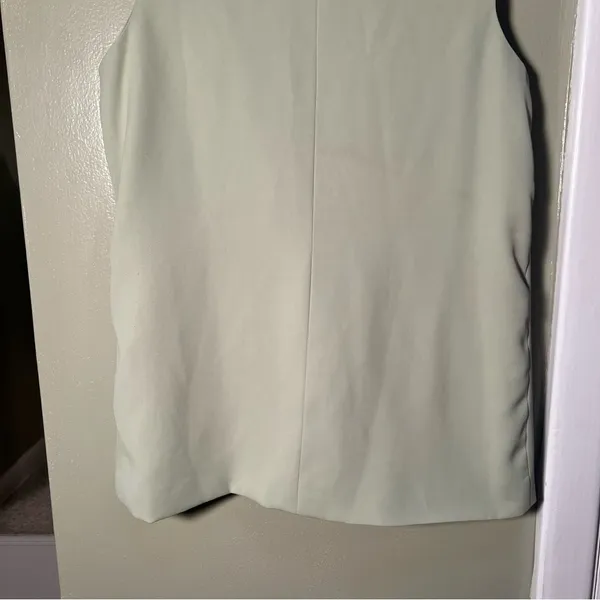Prettygarden Women's Size Small Sleeveless Vest Light Sage Green One Button 7106 - Image 9