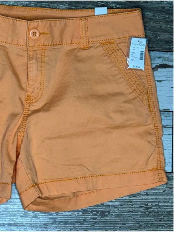 Maurices bright orange High-Waist Women’s Shorts NEW size 13/14 - Image 5