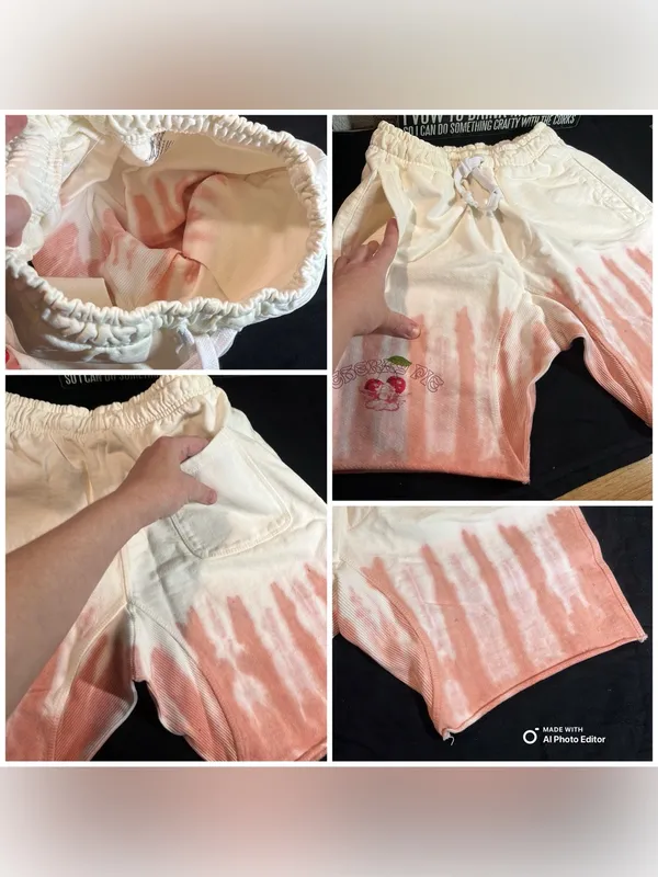 Boys Lie Cherry Pie Dip Dye Sweat Shorts Small Revolve Loungewear Streetwear - Image 7