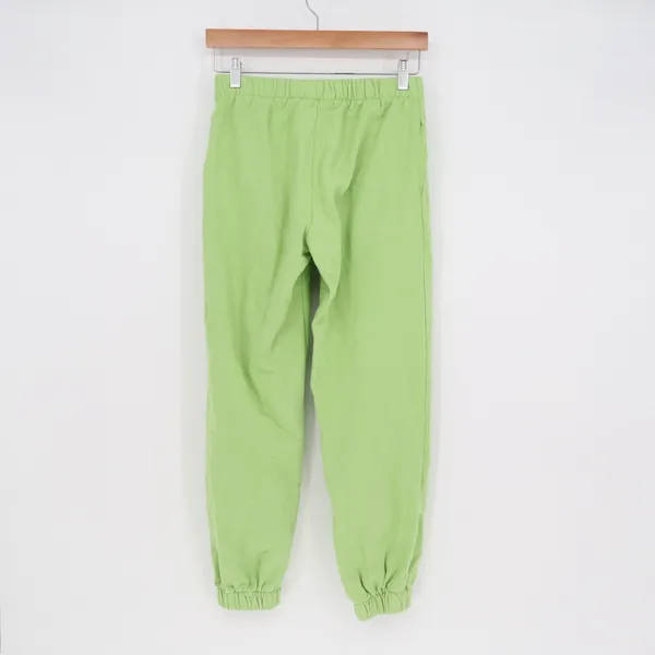 Brandy Melville Lime Green Rosa Sweatpants Joggers Fleece One Size - Image 4