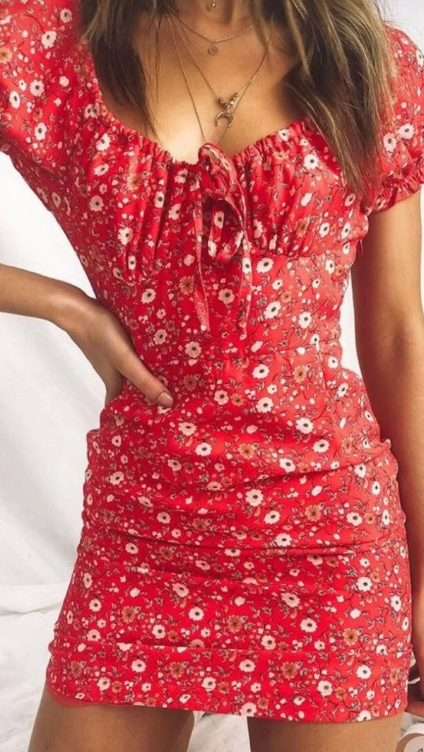 Red Mini Dress - Image 3