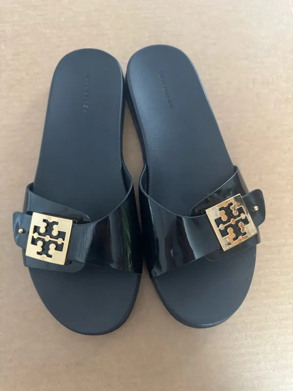 Tory Burch Women's Black Mellow Buckle Sandals size 9 - Image 2
