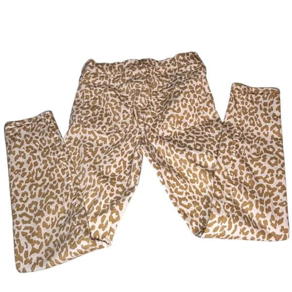 J.Crew Leopard Print Skinny Jeans Size 26 Tan Animal Print Mid Rise Stretch - Image 7
