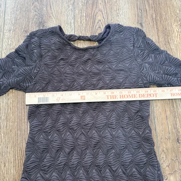 Free People Paulie Mini Dress Open Back Stretch Geometric Brown Size‎ Medium - Image 9