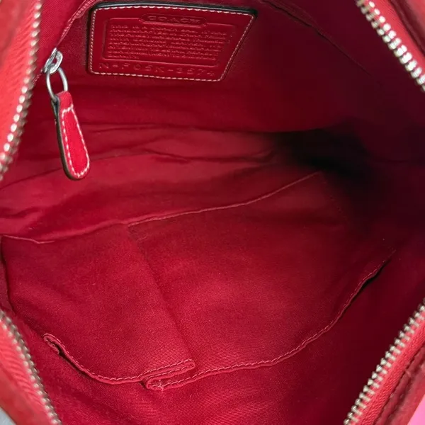 y2k Coach Vintage Soho Red Jacquard Shoulder Bag Crossbody - Image 9