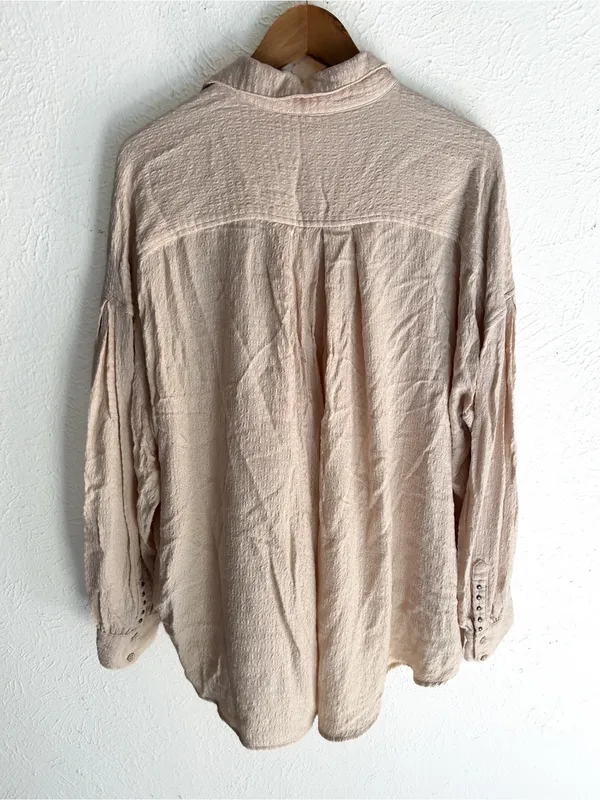 Free People We The Free Hidden Valley Oversized Buttondown Medium - Image 4