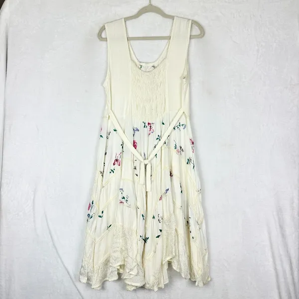 Advance Apparels Corset Floral Emboidered Fairy Midi Dress Free/L/XL Ethereal - Image 2