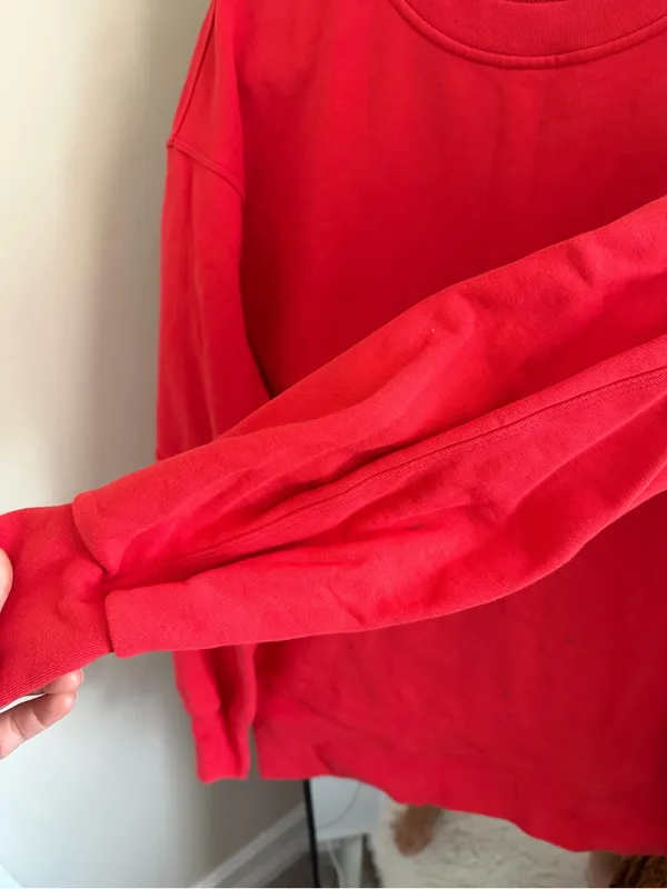 Lululemon Bright Red Crewneck Sweatshirt - Image 5