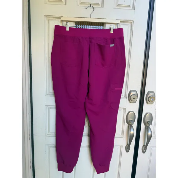 FIGS Zamora Jogger Scrub Pants Dark Magenta Pink Women Size Large Regular NWT - Image 2