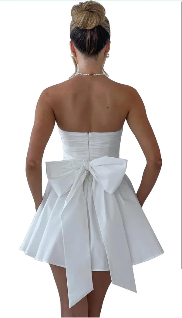 White Bow Dress - Image 3