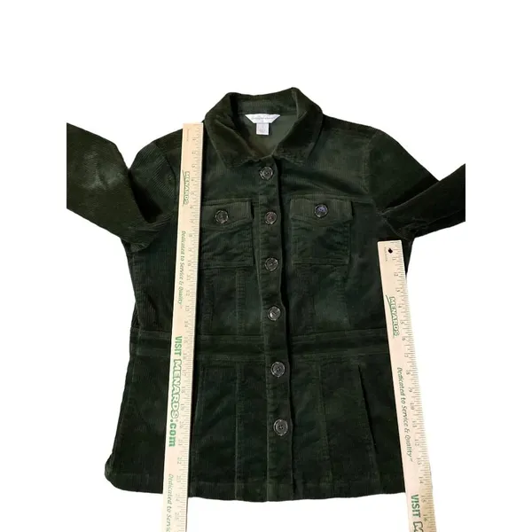 Christopher Banks Jacket Womens S Used Green Corduroy - Image 9