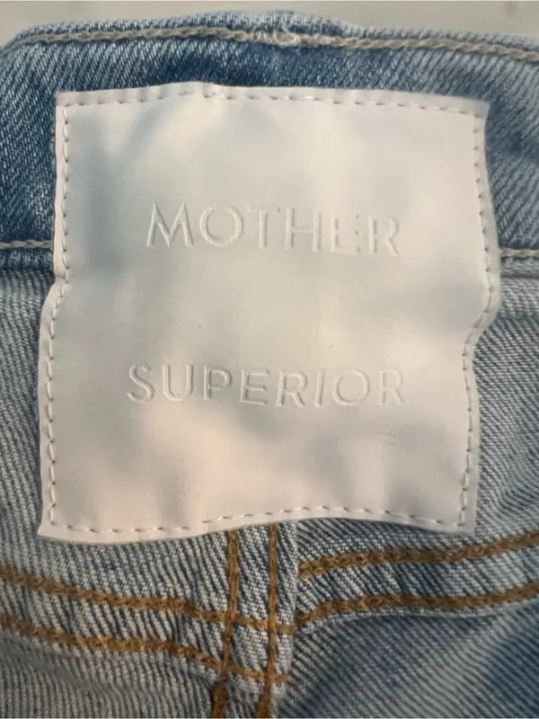 MOTHER Superior High Waisted Rider Skimp Jeans Blue Straight Size 25 - Image 12