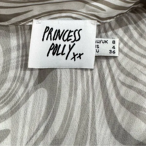 Princess Polly Hayden Swirl Button Down Shirt Women’s 4 - Image 3