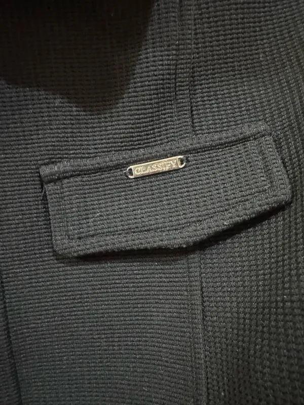 DAZY Black Cropped Utility Jacket - Flap Pocket Detail - Size S - Image 4