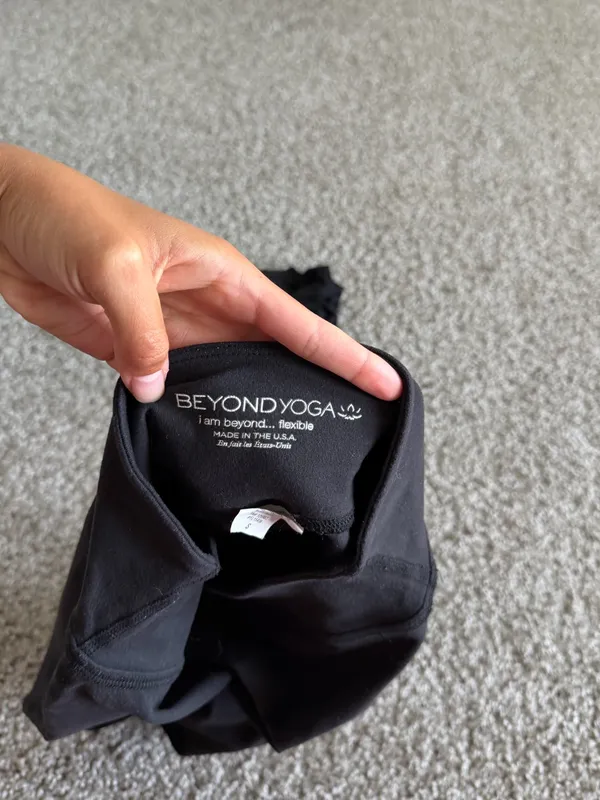 Beyond Yoga Black High-Rise Ruched Leggings Leg Warmer Ballet - Image 5