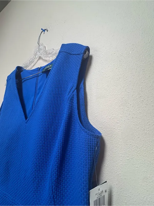 NWT Lauren Ralph Lauren 14 Sapphire Blue Corporate Chic Sheath Dress - Image 5