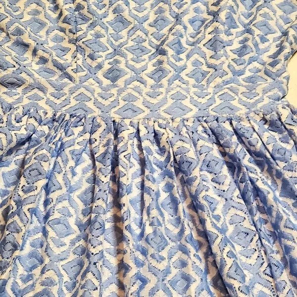 Altard State Dress Blue White Crossed Back sz M Cottagecore Coquette Dollette - Image 2