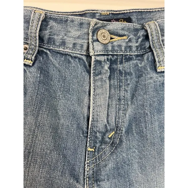 Levi's Jeans Shorts Juniors Size‎ 9 Distressed Cuffed Cotton Blue Denim - Image 2