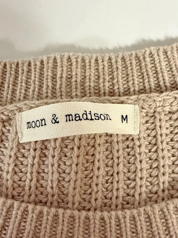 Moon & Madison Camo Skull Oversized Sweater - Image 5