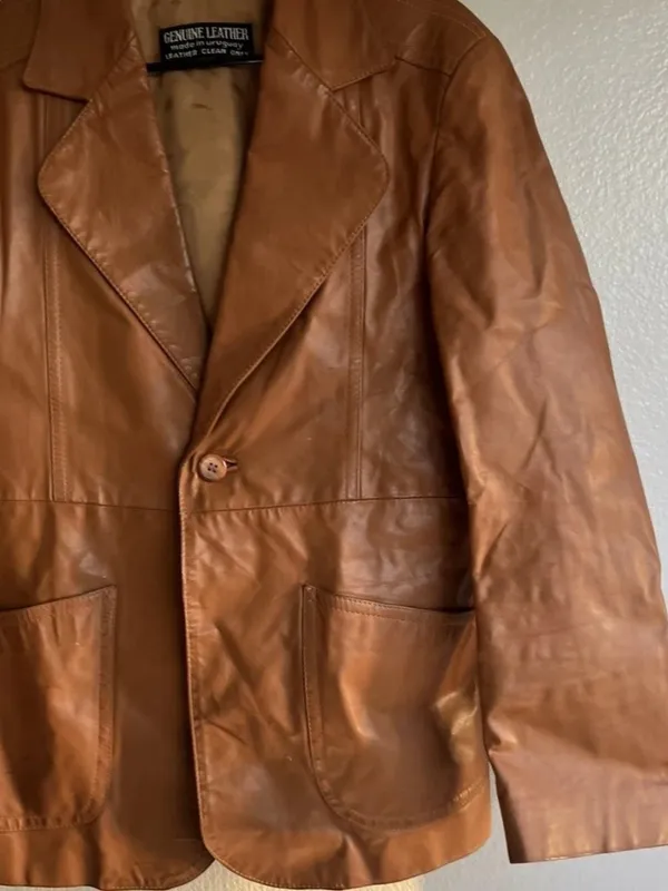 Vintage Blazer Women’s Sz 40 genuine Lined leather jacket made in Uruguay - Image 7