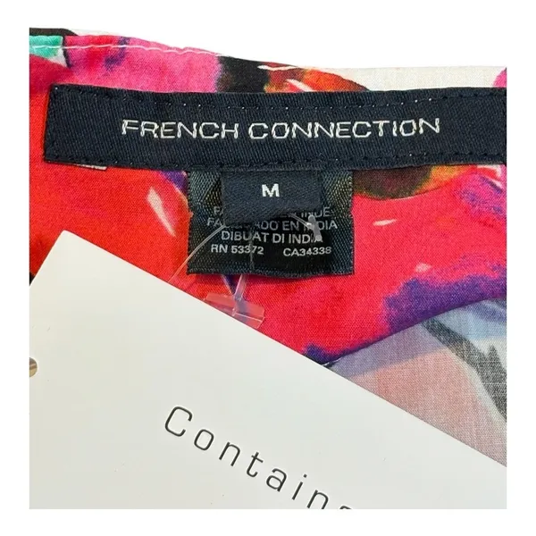 French Connection Isadora‎ Patch Poplin Bardot Dress Medium Multicolor Mini NWT - Image 6