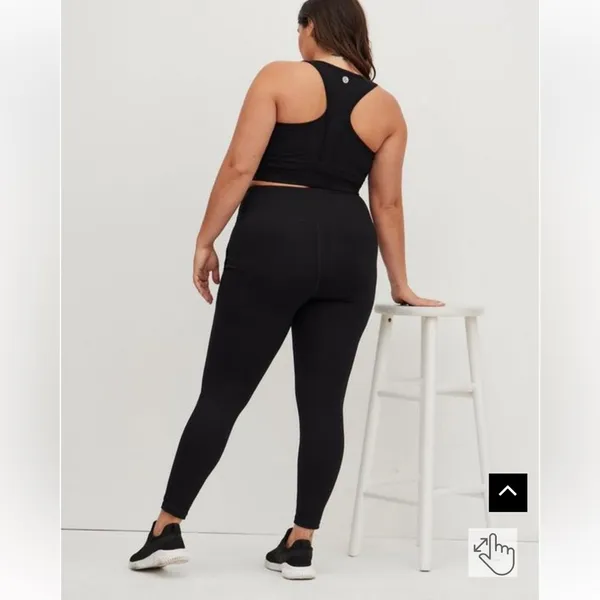Torrid Black Performance Core Full Length Legging With Patch Pockets 4X - Image 3
