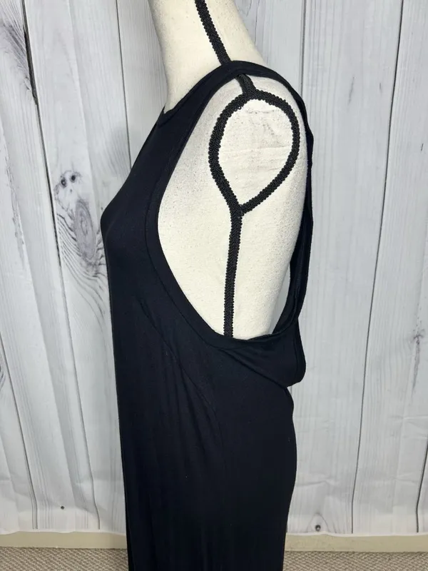 PPLA Womens Black Plunging Open Back Knit Tank Dress Sleeveless Size M - Image 5