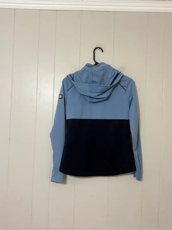 Equiline Two Tone Softshell Equestrian Riding Jacket Hooded Blue Navy Size S - Image 15