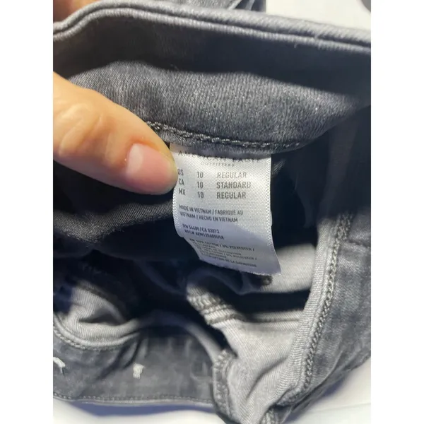 American Eagle‎ Curvy Highest Rise Jegging Women 10 Black Distressed Next Level - Image 5