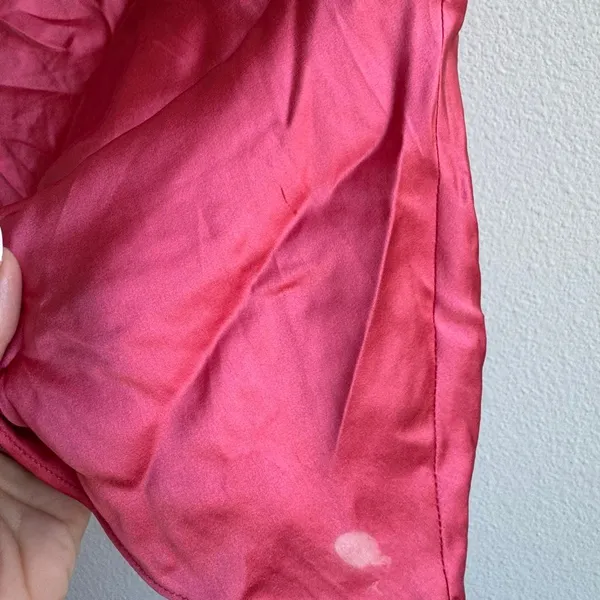 Vintage Silk Cowl Drape Neck Camisole Y2K Tank Pink Office Wear Size 6 Small - Image 6