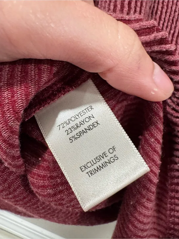BKE Ribbed Henley Tank Top in Burgundy - Image 4