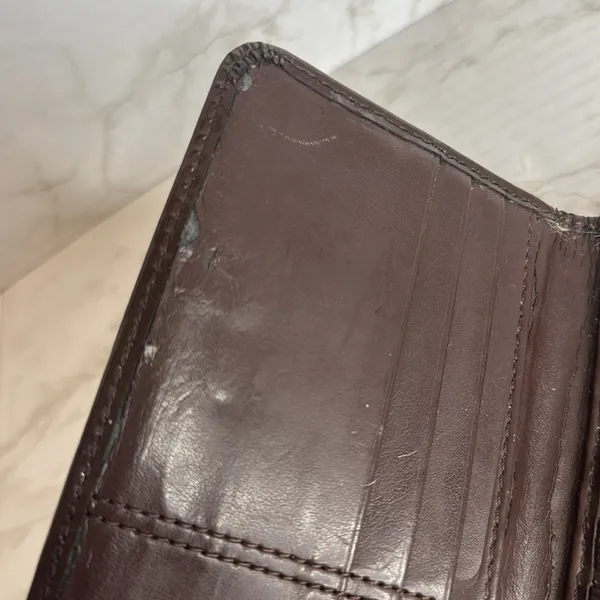 Coach Women's Patent Leather Accordion Zip Wallet Brown OS - Image 9