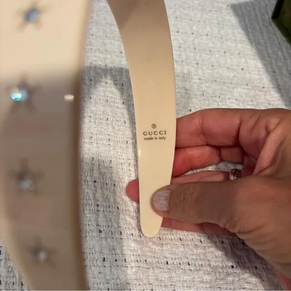 Gucci Cream Hairband with Silver Accents - Image 3