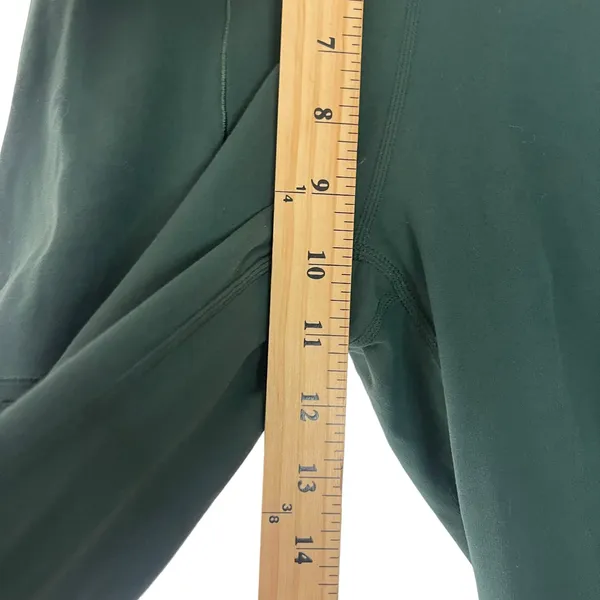 Nike Women's Size XS Green Yoga Lace Trim High Waisted Crop Leggings‎ - Image 9