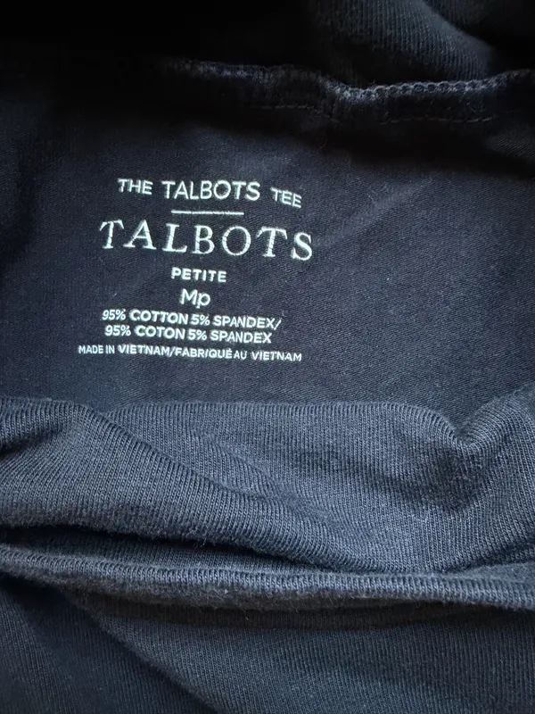 Talbots Cotton Turtleneck Black Size Medium Petite - Image 4