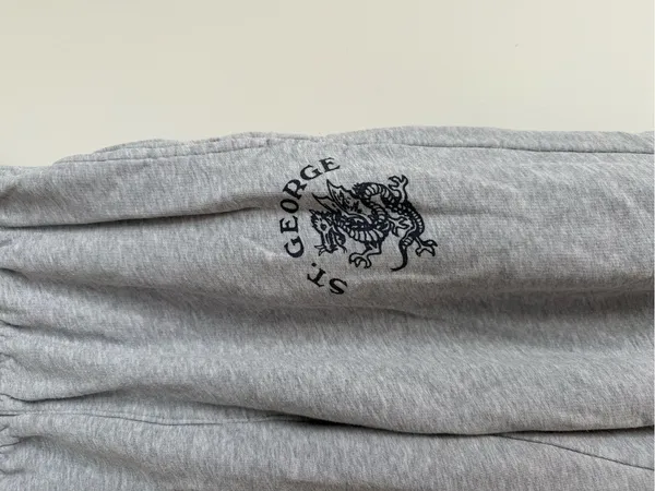 Brandy Melville Light Gray Sweat Joggers with Logo - Image 2