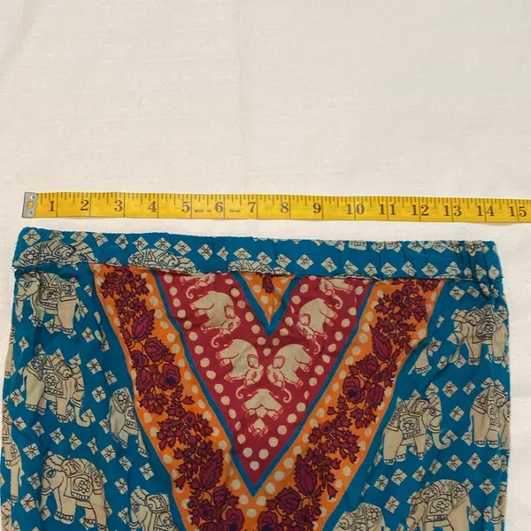 121 Angie Strapless Shorts Boho Elephant Romper Size Medium - Image 5