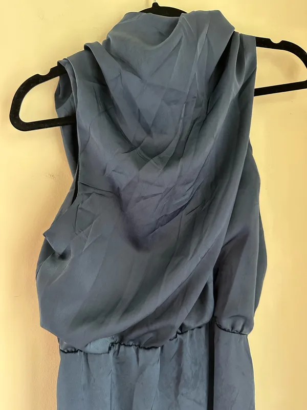 navy blue cowl neck dress Size M - Image 5