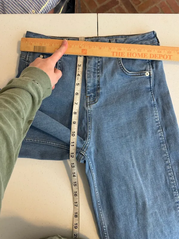 Whistles Denim Barrel Leg Cropped Jeans In Blue Women's Size 28 fall autumn - Image 10