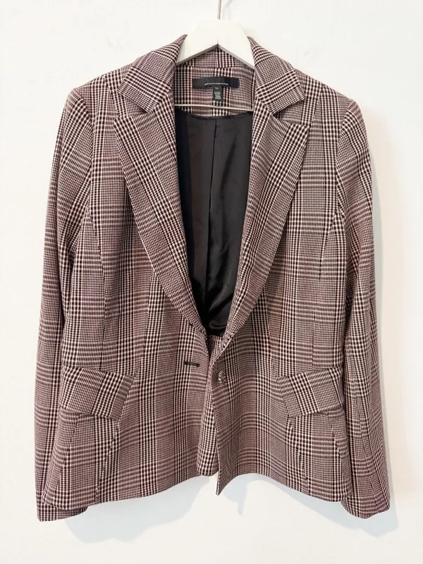 White House Black Market Plaid Signature Blazer Plus Size 14 Academia Corporate - Image 9