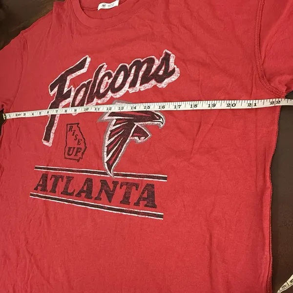 Atlanta Falcons Oversized relaxed Racer Red T-Shirt Women's Medium 47 Brand - Image 7