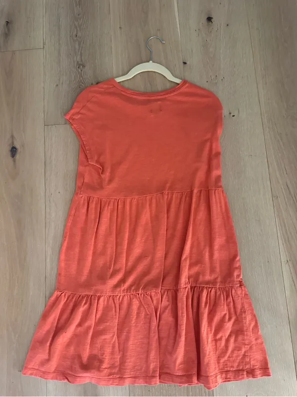 Gap Tiered Dress in Coral Orange - Image 3