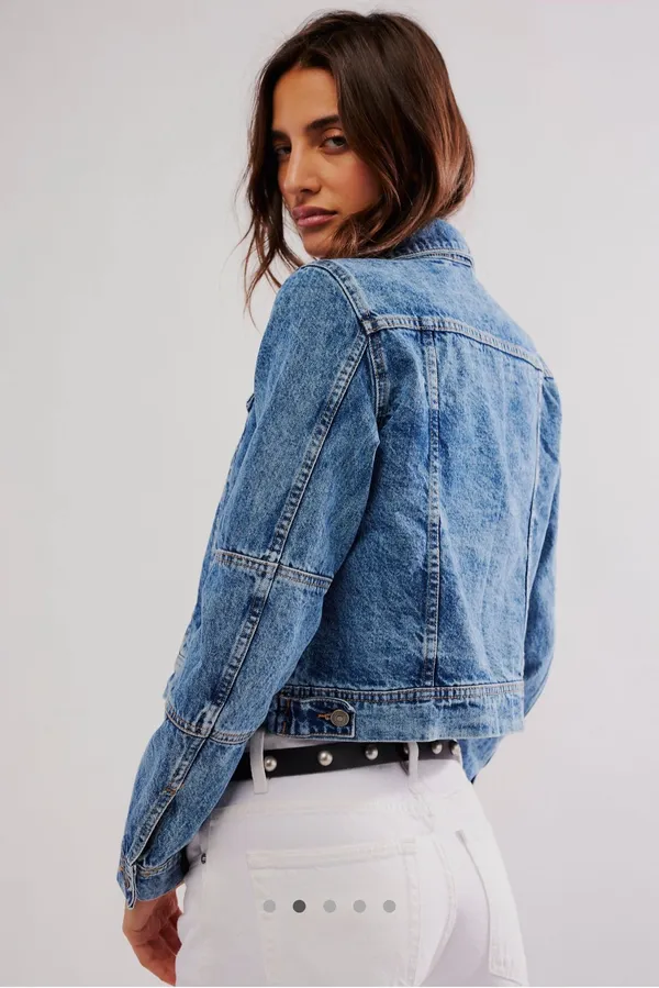 Free People Denim Jacket - Image 8