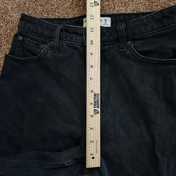 Abercrombie & Fitch Flare High Rise Curve Love Jeans Women 6L Black Retro Indie - Image 5
