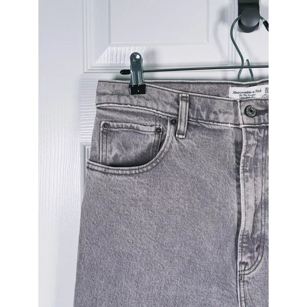 Abercrombie & Fitch 90s Straight Ultra High Rise Jeans Size 30 (10) Gray Y2K - Image 9