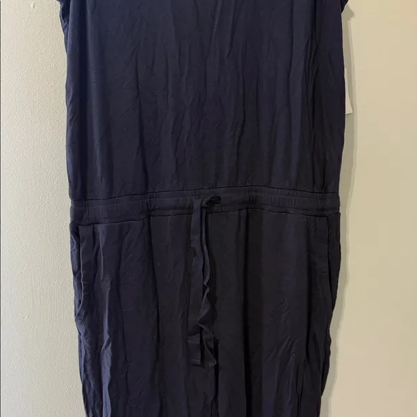Daily Ritual NWT Navy Blue Tank Top Straight Leg Jumpsuit Size XL - Image 4