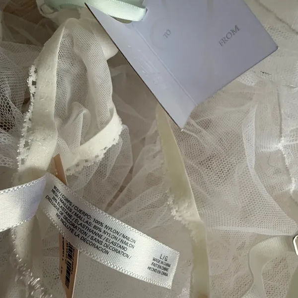 Victoria’s Secret Large‎ NEW I Do Bridal Babydoll Slip Bridal Sheer Lolita Bow - Image 9